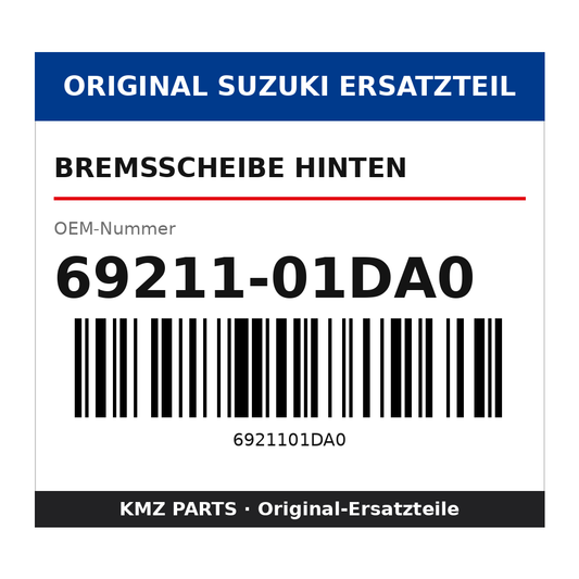 Suzuki Bremsscheibe hinten 69211-01DA0
