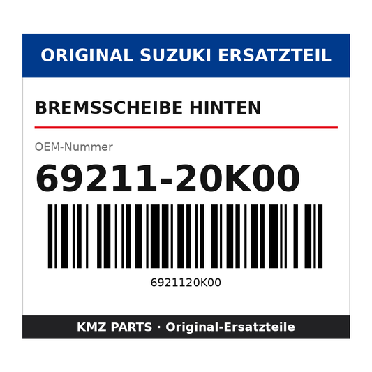 Suzuki Bremsscheibe hinten 69211-20K00
