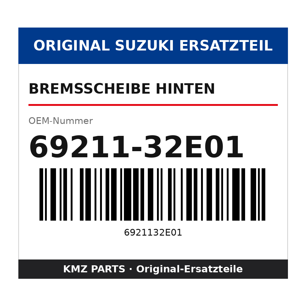 Suzuki Bremsscheibe hinten 69211-32E01