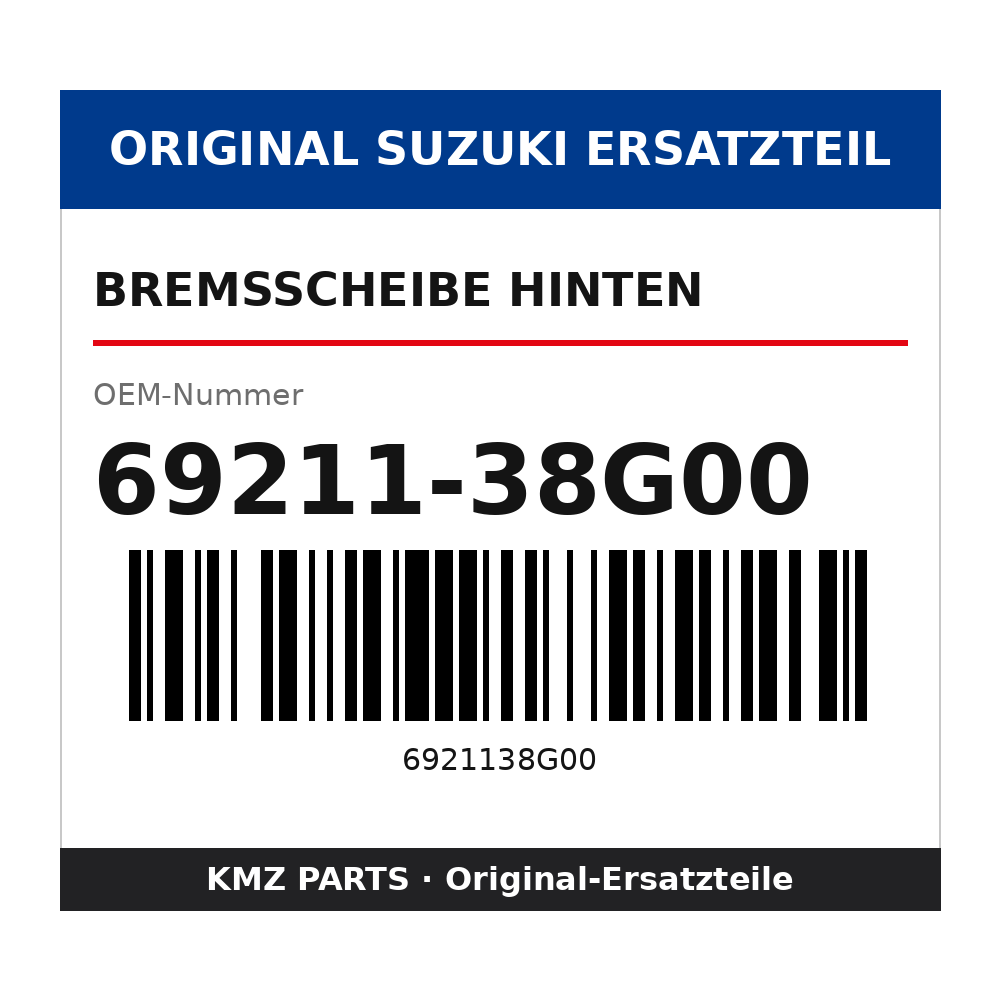 Suzuki Bremsscheibe hinten 69211-38G00