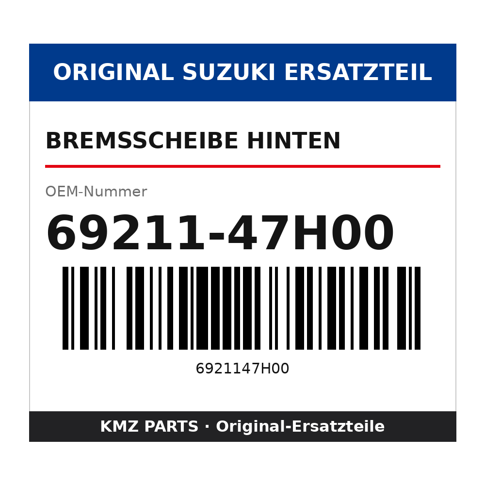 Suzuki Bremsscheibe hinten 69211-47H00