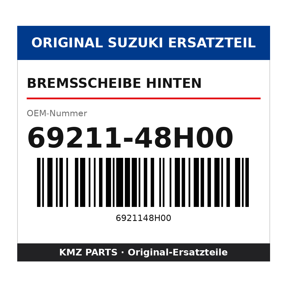 Suzuki Bremsscheibe hinten 69211-48H00