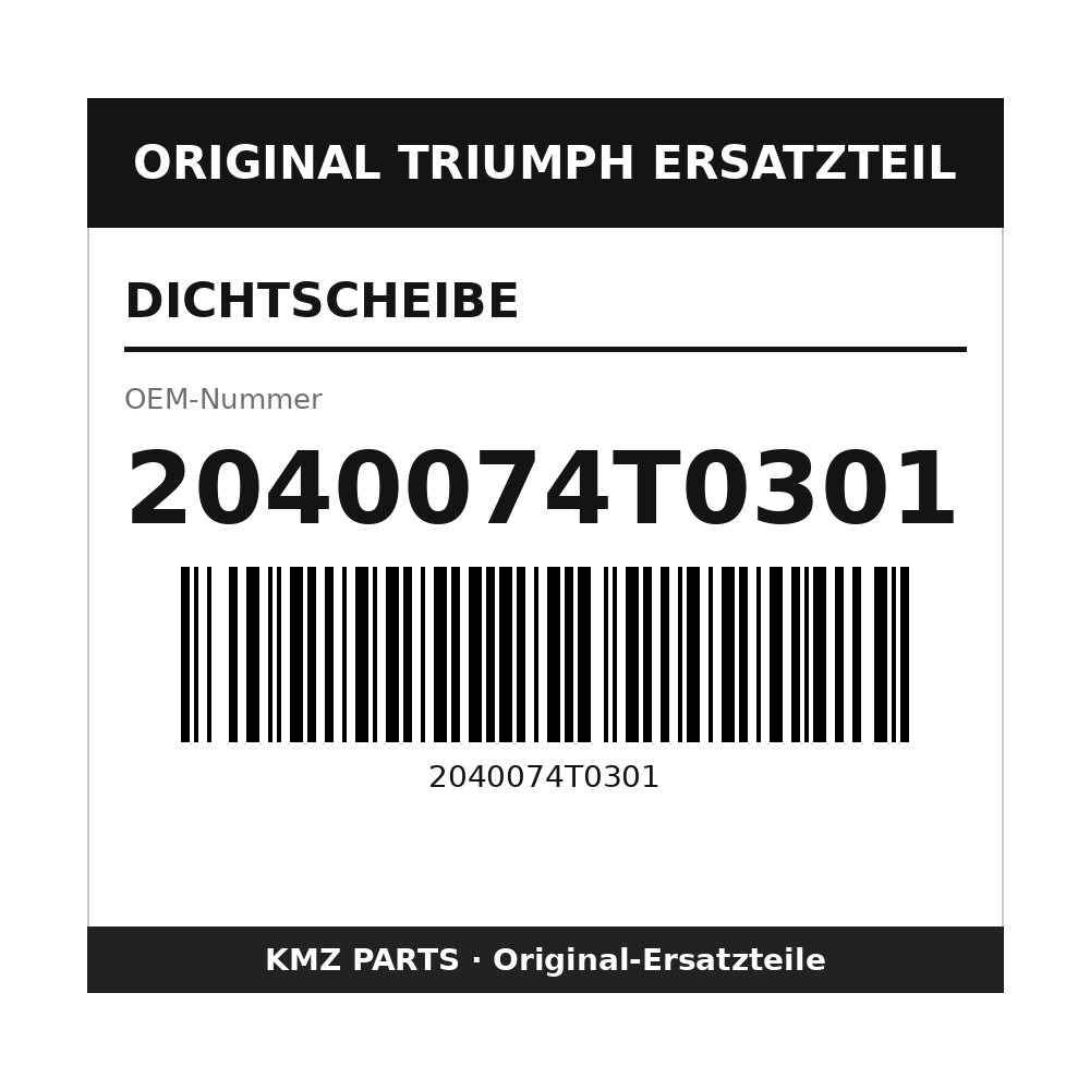Triumph Dichtscheibe 2040074T0301