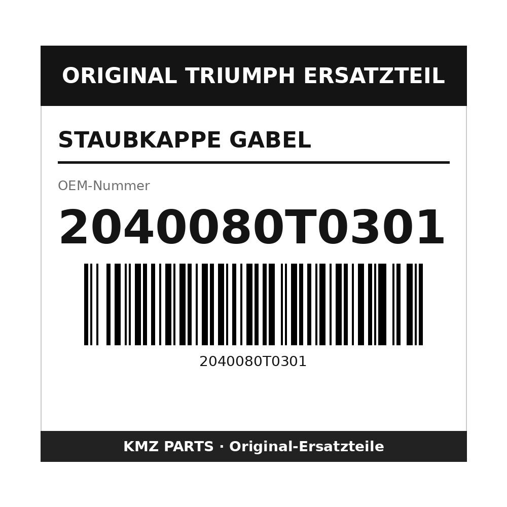 Triumph Staubkappe Gabel 2040080T0301