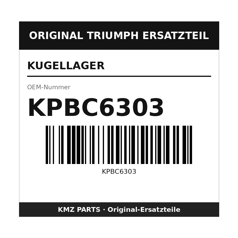 Triumph Kugellager KPBC6303