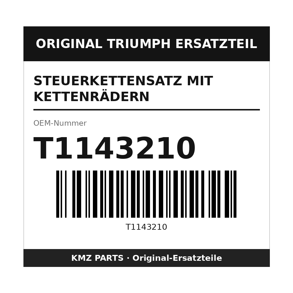 Triumph Steuerkettensatz mit Kettenrädern T1143210