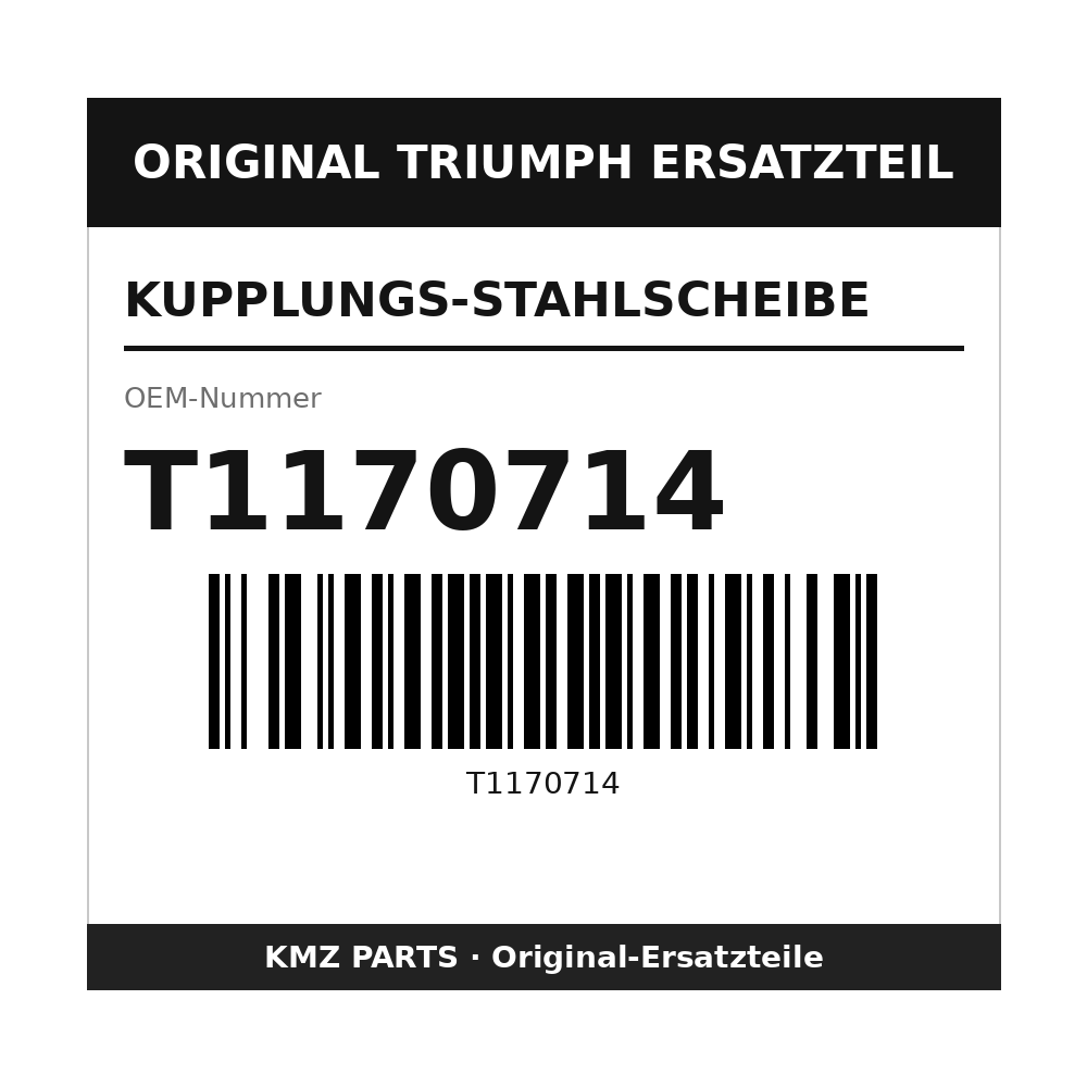 Triumph Kupplungs-Stahlscheibe T1170714