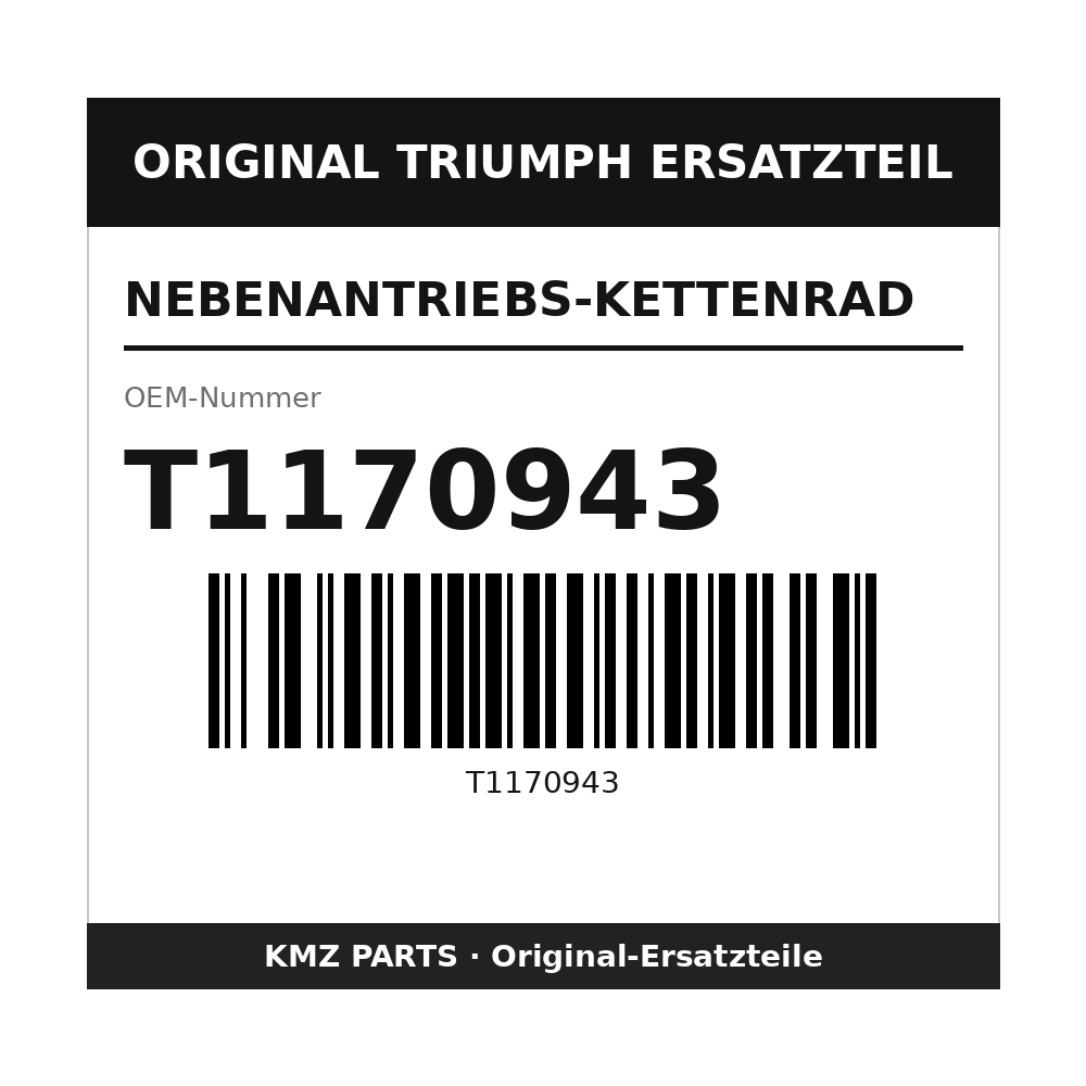 Triumph Nebenantriebs-Kettenrad T1170943