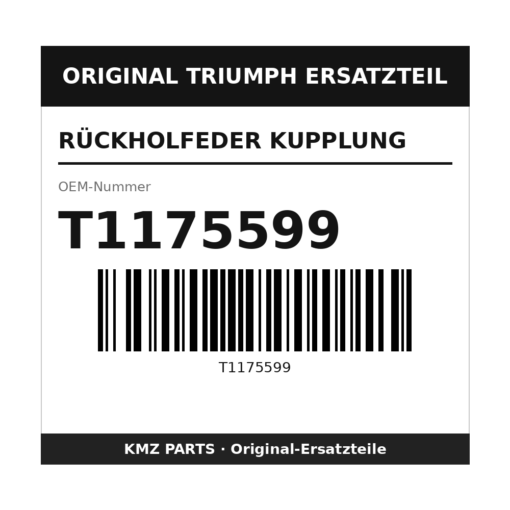 Triumph Rückholfeder Kupplung T1175599