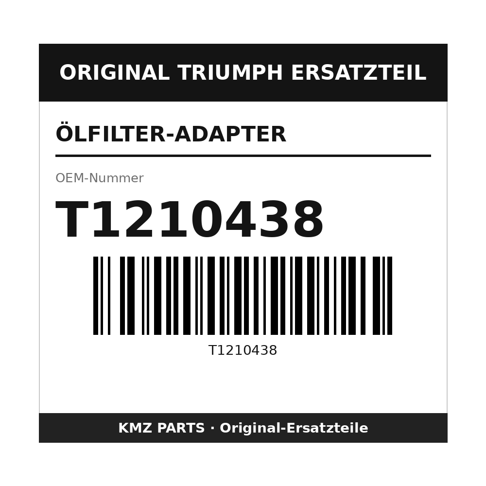 Triumph Ölfilter-Adapter T1210438