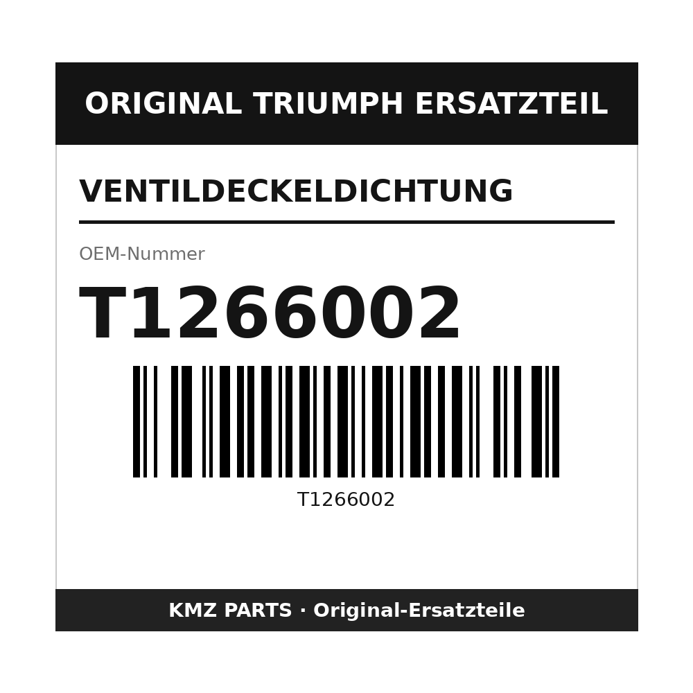 Triumph Ventildeckeldichtung T1266002