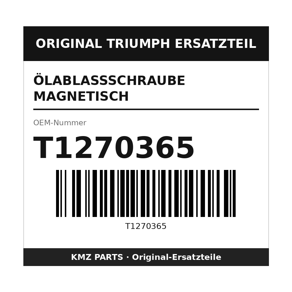 Triumph Ölablassschraube magnetisch T1270365