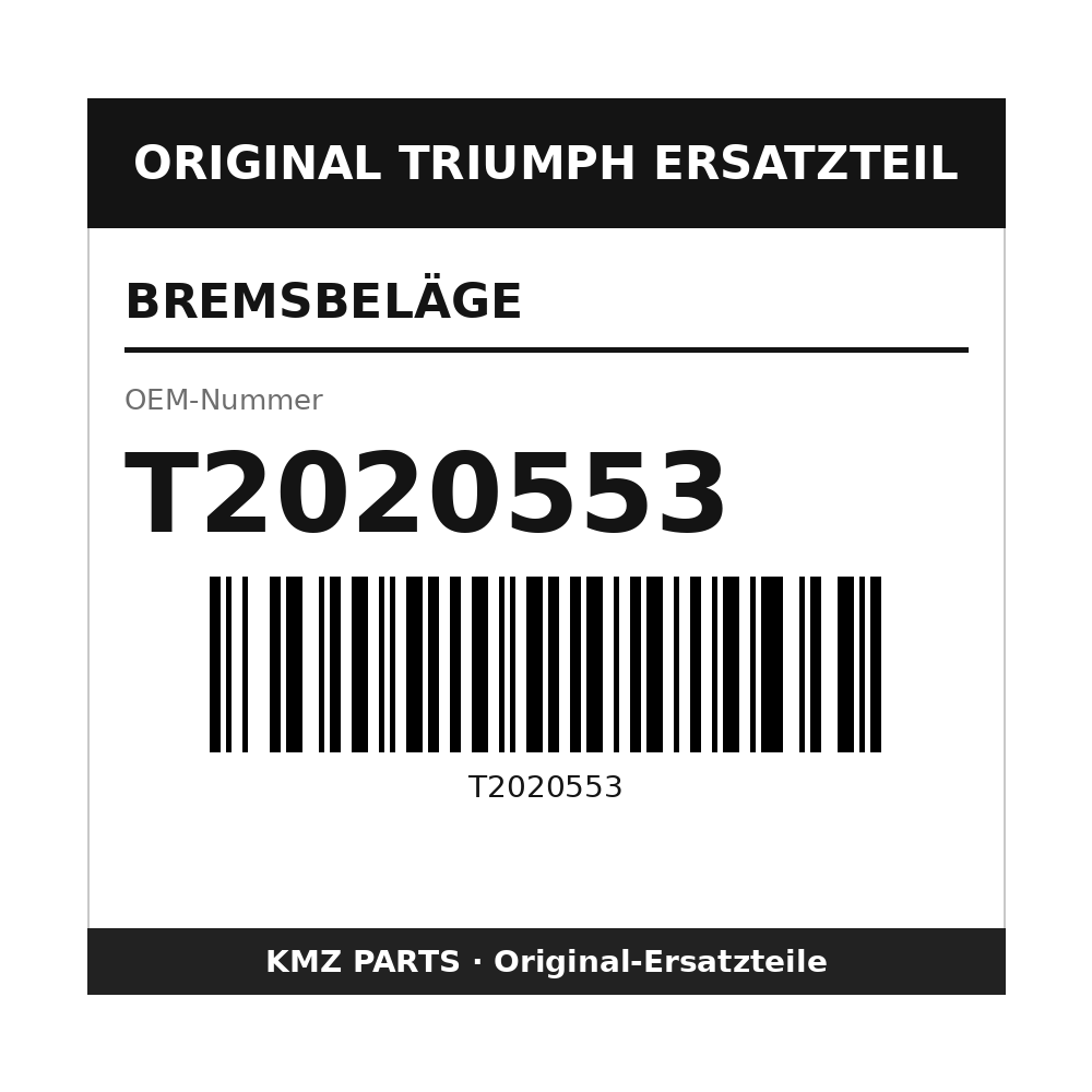 Triumph Bremsbeläge T2020553
