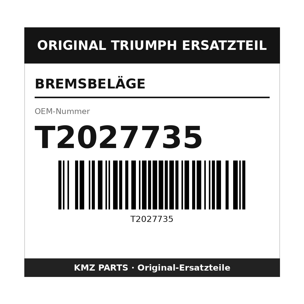 Triumph Bremsbeläge T2027735