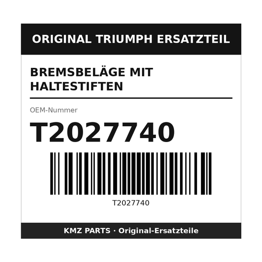 Triumph Bremsbeläge mit Haltestiften T2027740