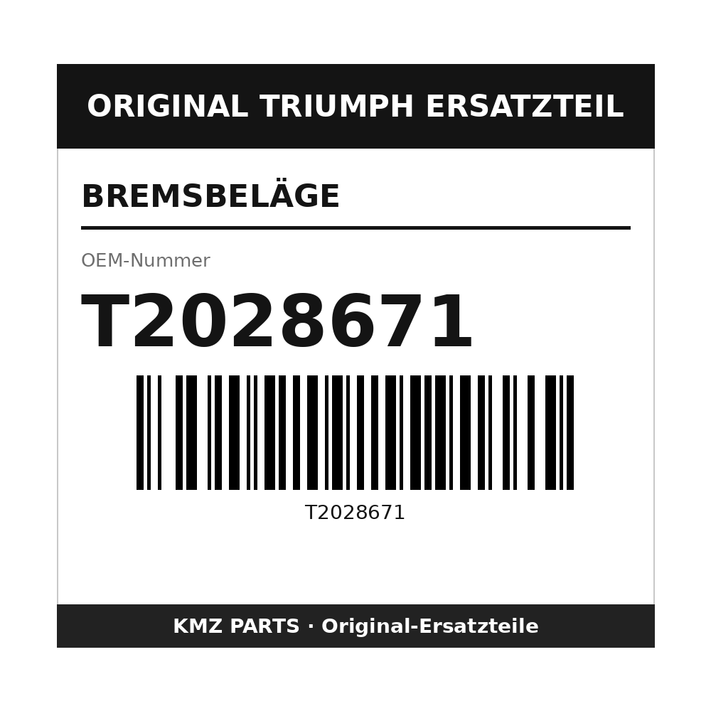 Triumph Bremsbeläge T2028671