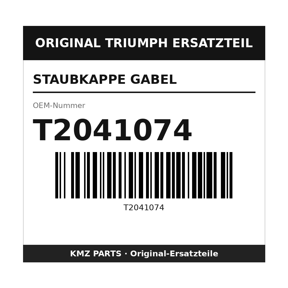 Triumph Staubkappe Gabel T2041074