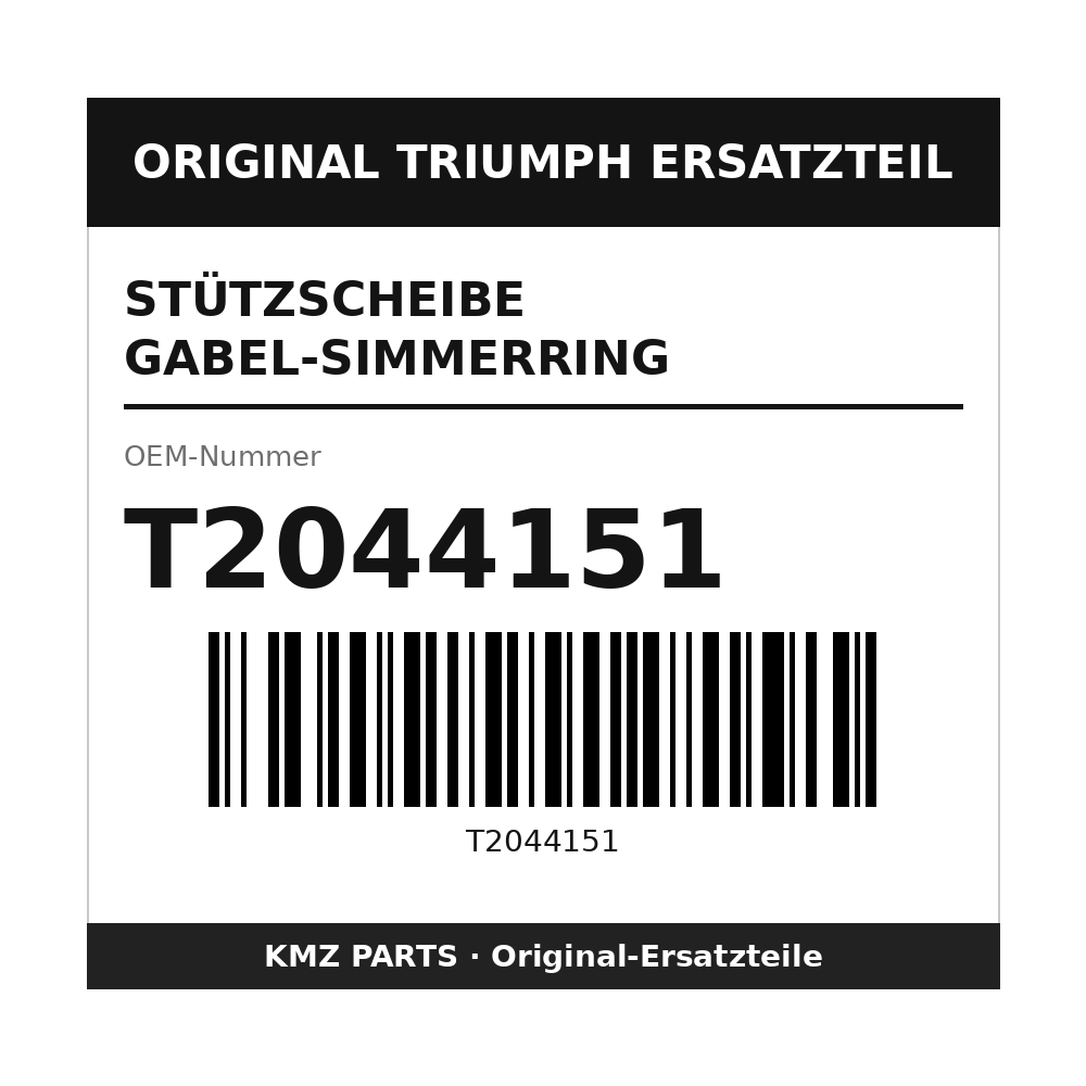 Triumph Stützscheibe Gabel-Simmerring T2044151
