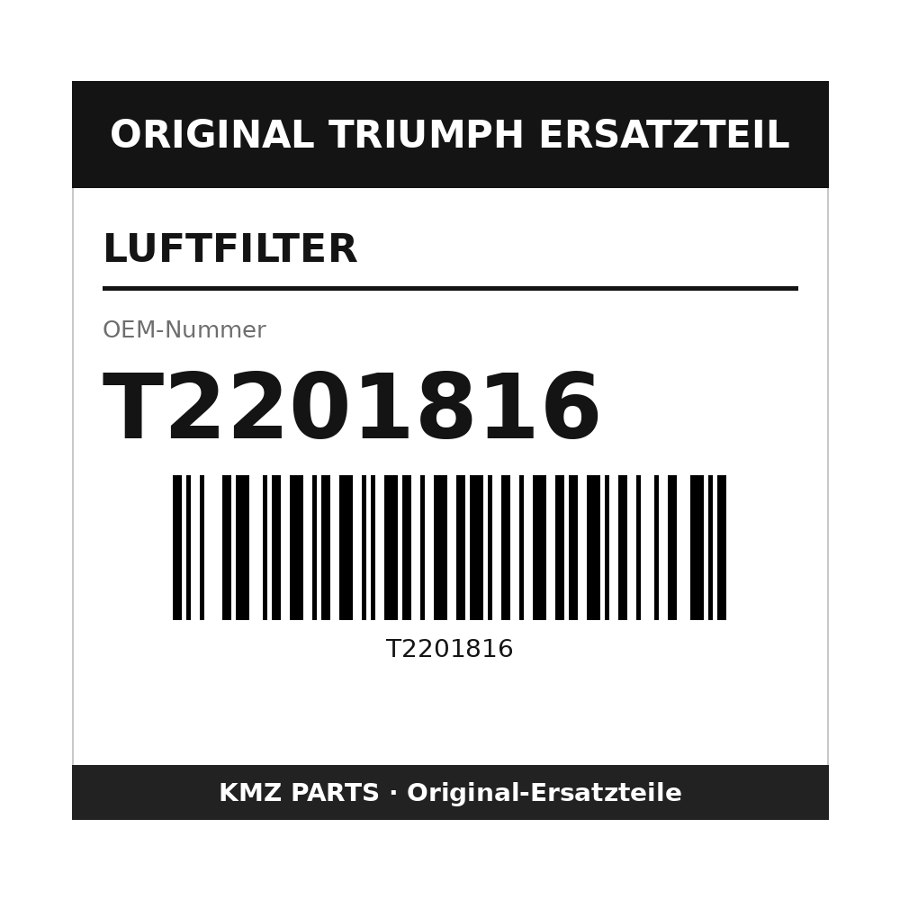 Triumph Luftfilter T2201816