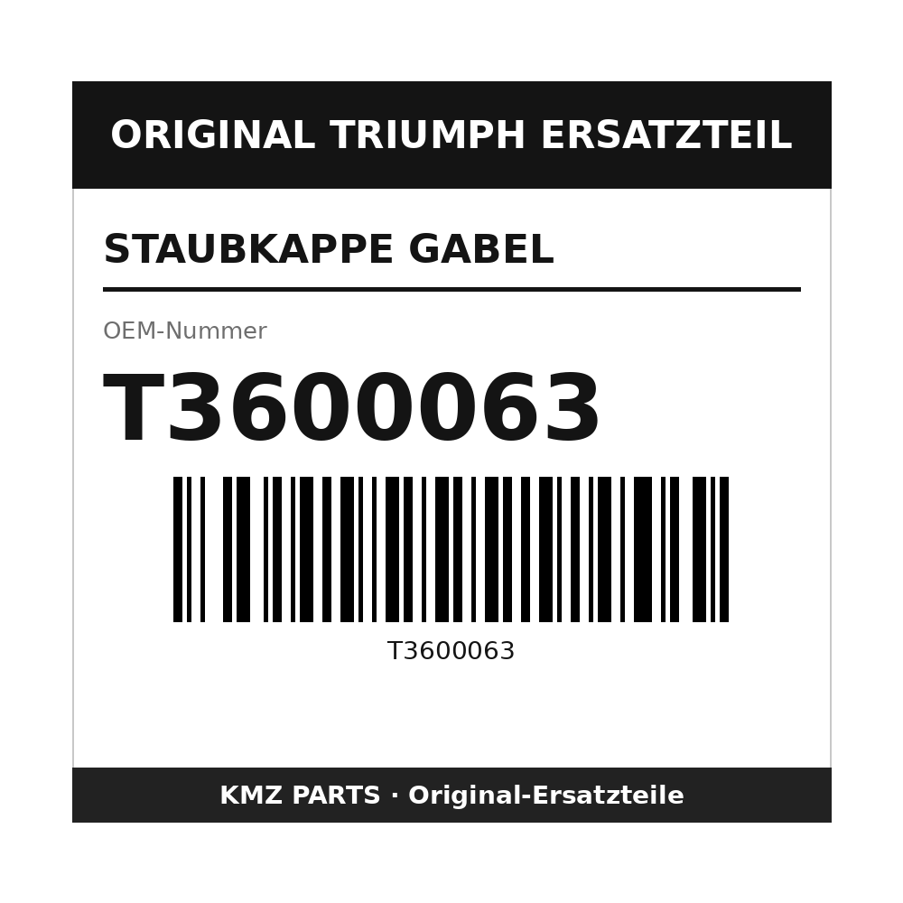 Triumph Staubkappe Gabel T3600063