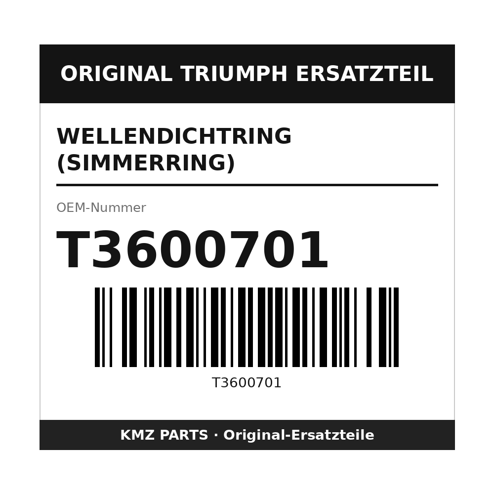 Triumph Wellendichtring (Simmerring) T3600701