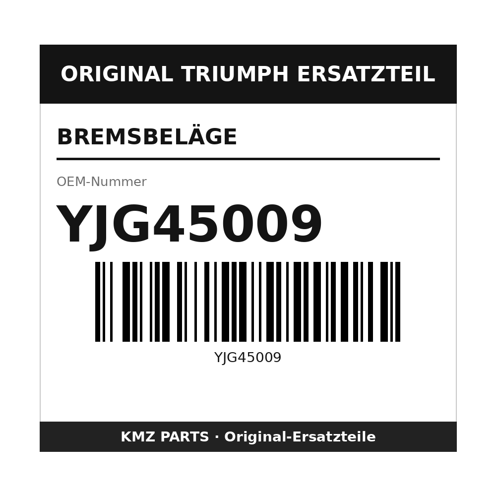 Triumph Bremsbeläge YJG45009