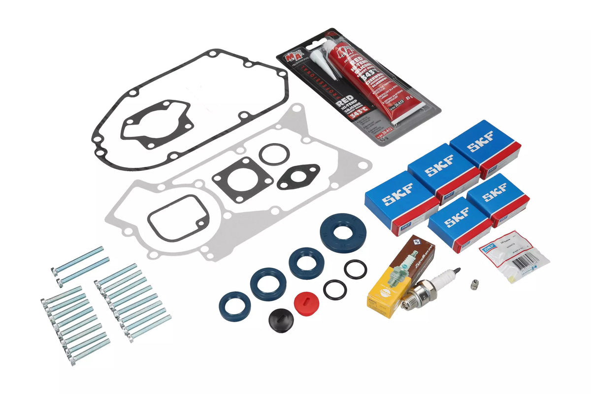 Lagersatz SKF Dichtungssatz Simmeringe Zündkerze Schrauben für Simson S51 Motorset