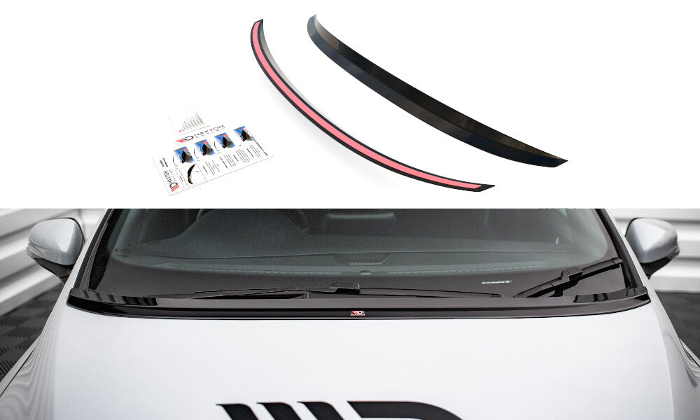 Verlängerung Motorhaube passend für Ford Fiesta Standard/ ST-Line/ ST schwarz Hochglanz
