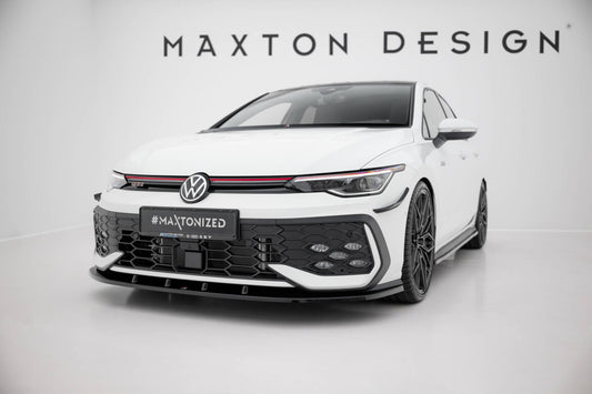 Verlängerung Motorhaube passend für VW Golf Mk8 schwarz Hochglanz