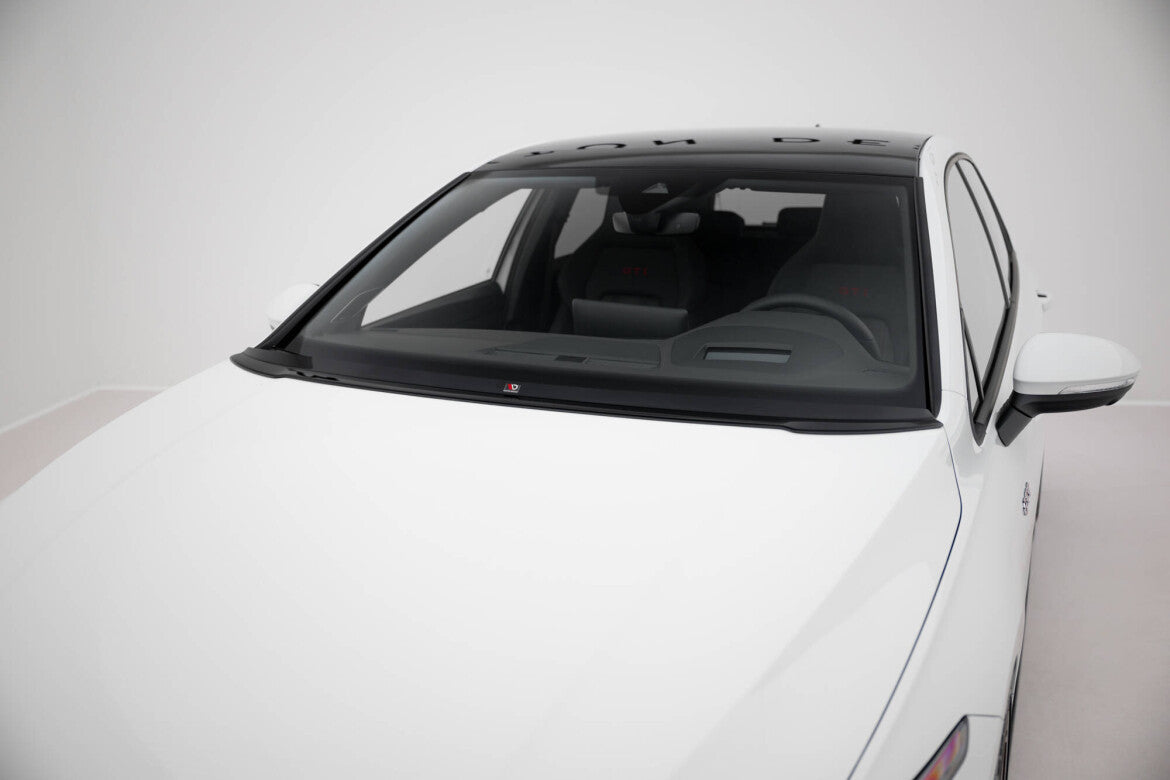 Verlängerung Motorhaube passend für VW Golf Mk8 schwarz Hochglanz