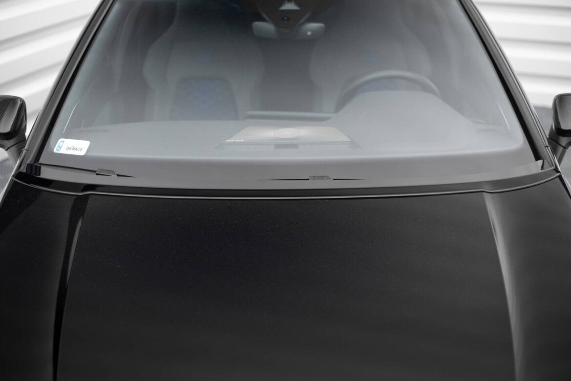 Verlängerung Motorhaube passend für VW Golf Mk8 schwarz Hochglanz