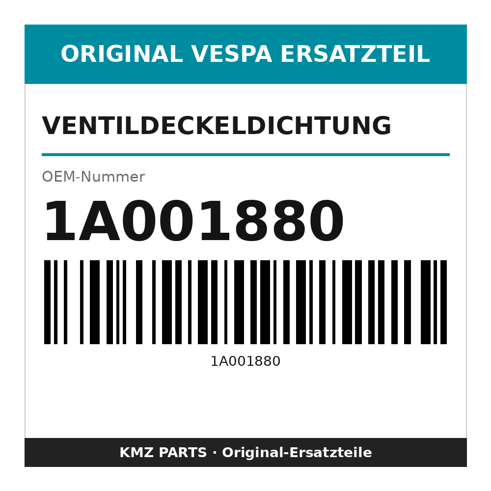 Vespa Ventildeckeldichtung 1A001880