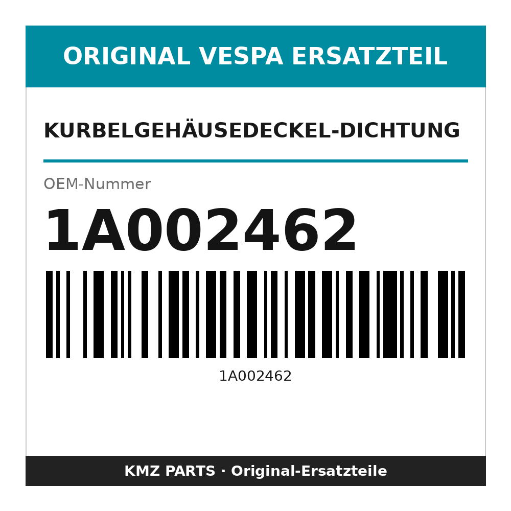 Vespa Kurbelgehäusedeckel-Dichtung 1A002462