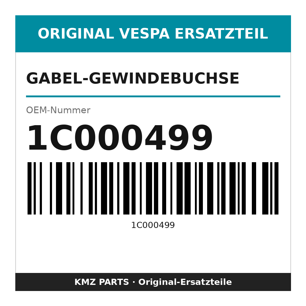 Vespa Gabel-Gewindebuchse 1C000499