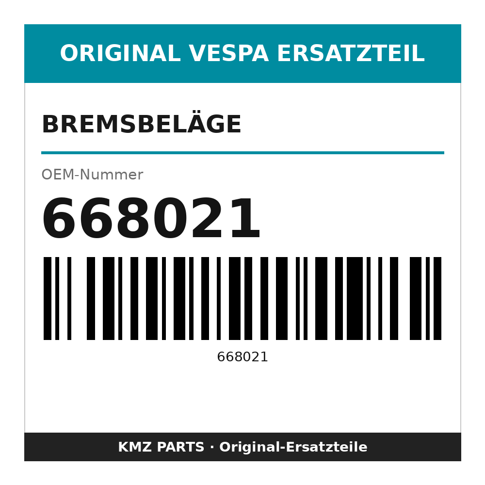 Vespa Bremsbeläge 668021