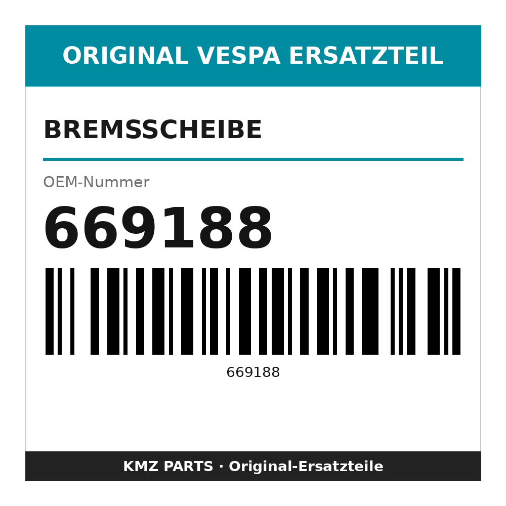 Vespa Bremsscheibe 669188