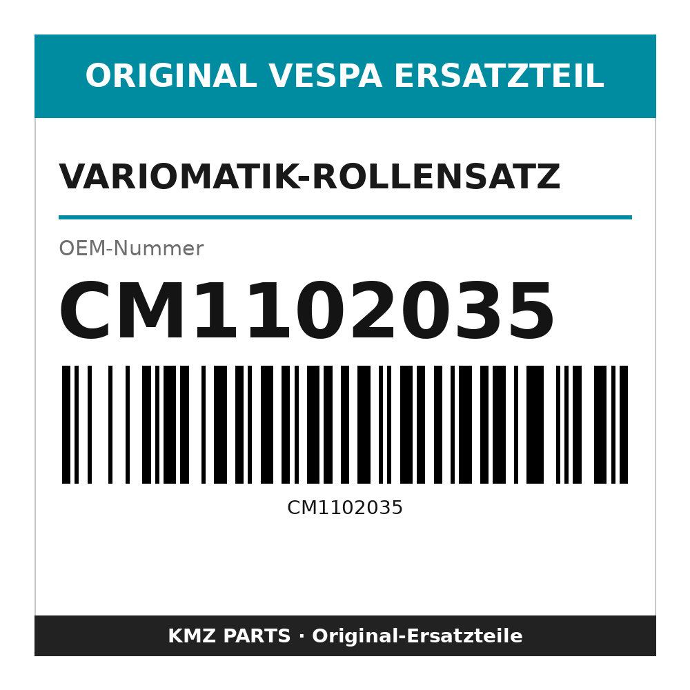Vespa Variomatik-Rollensatz CM1102035