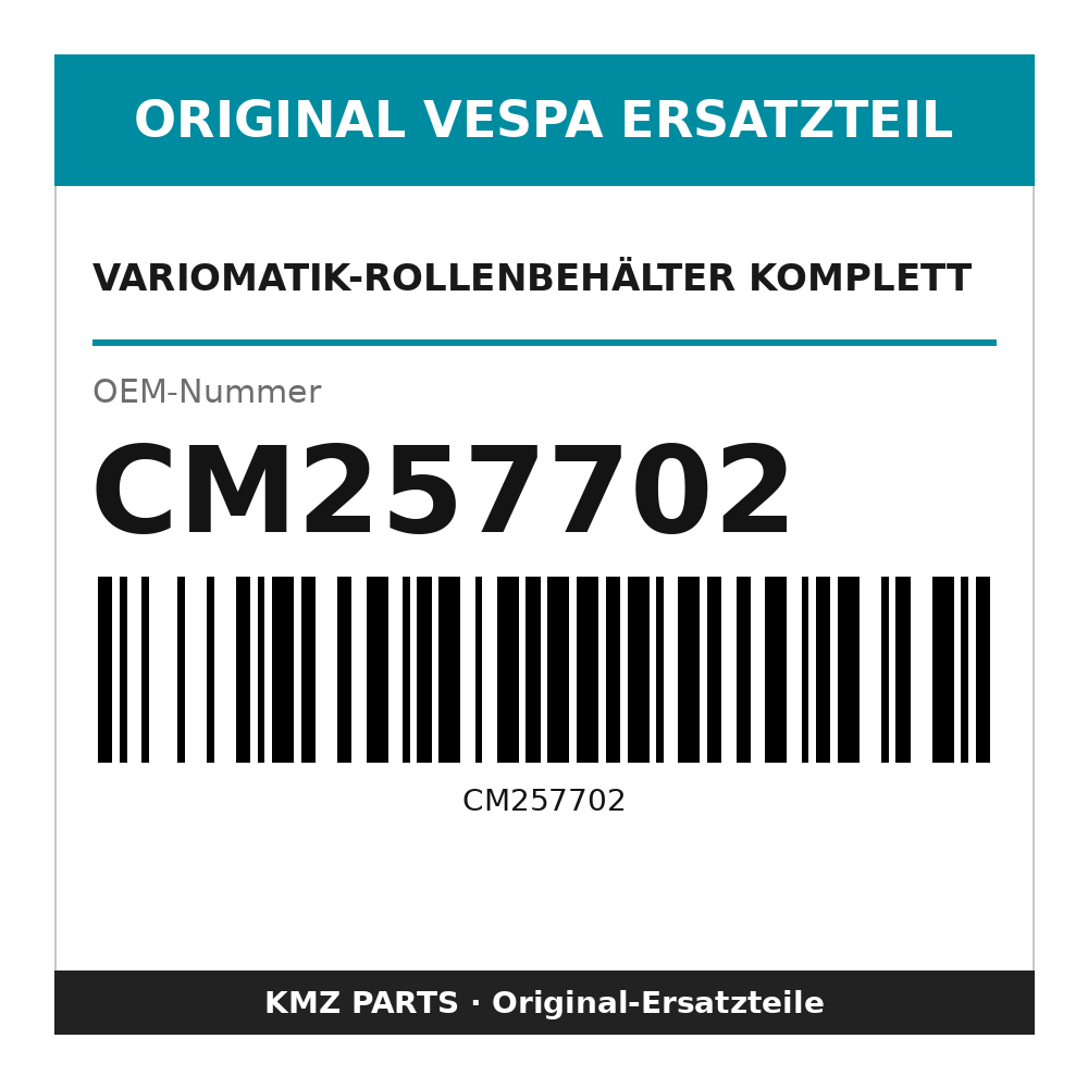 Vespa Variomatik-Rollenbehälter komplett CM257702