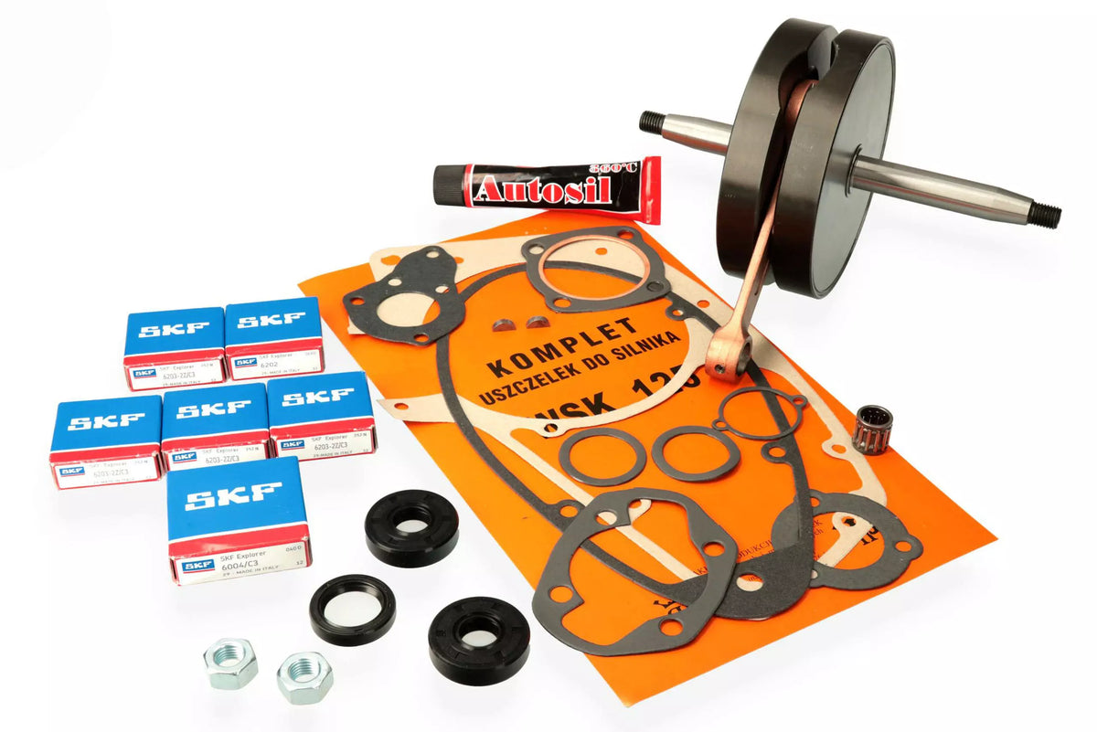 Kurbelwelle Duells + Lager SKF Dichtungen Simmeringe WSK 125