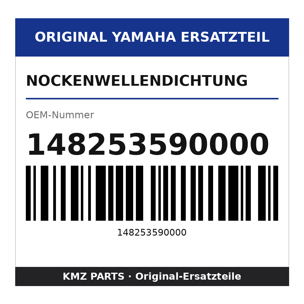 Yamaha Nockenwellendichtung 148253590000