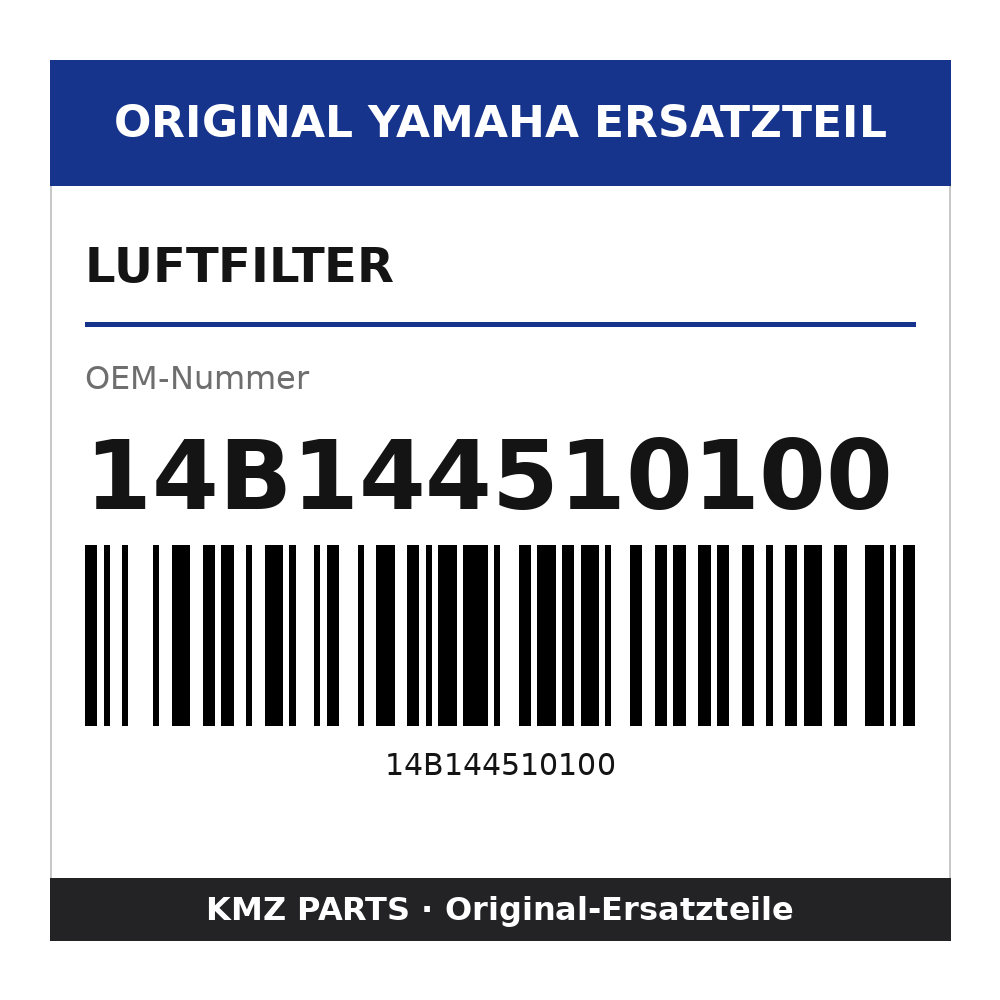 Yamaha Luftfilter 14B144510100