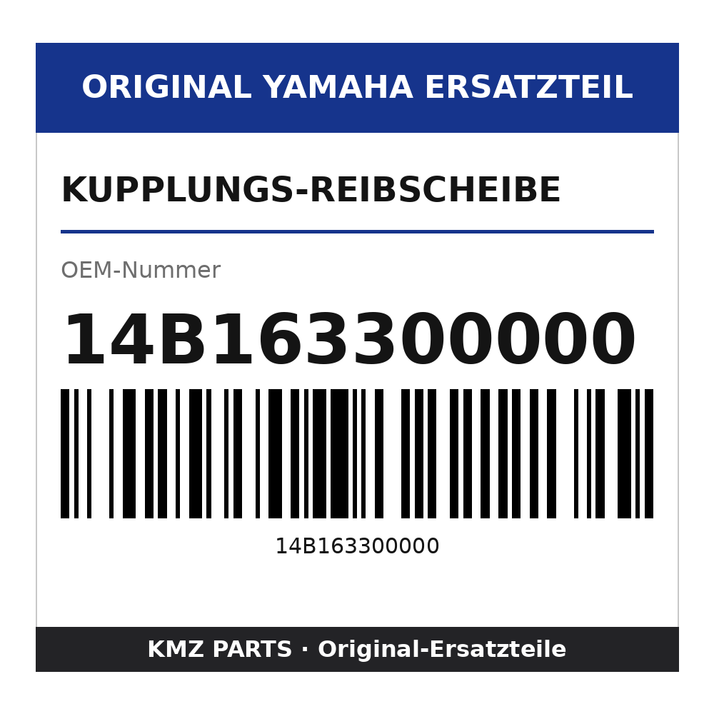 Yamaha Kupplungs-Reibscheibe 14B163300000