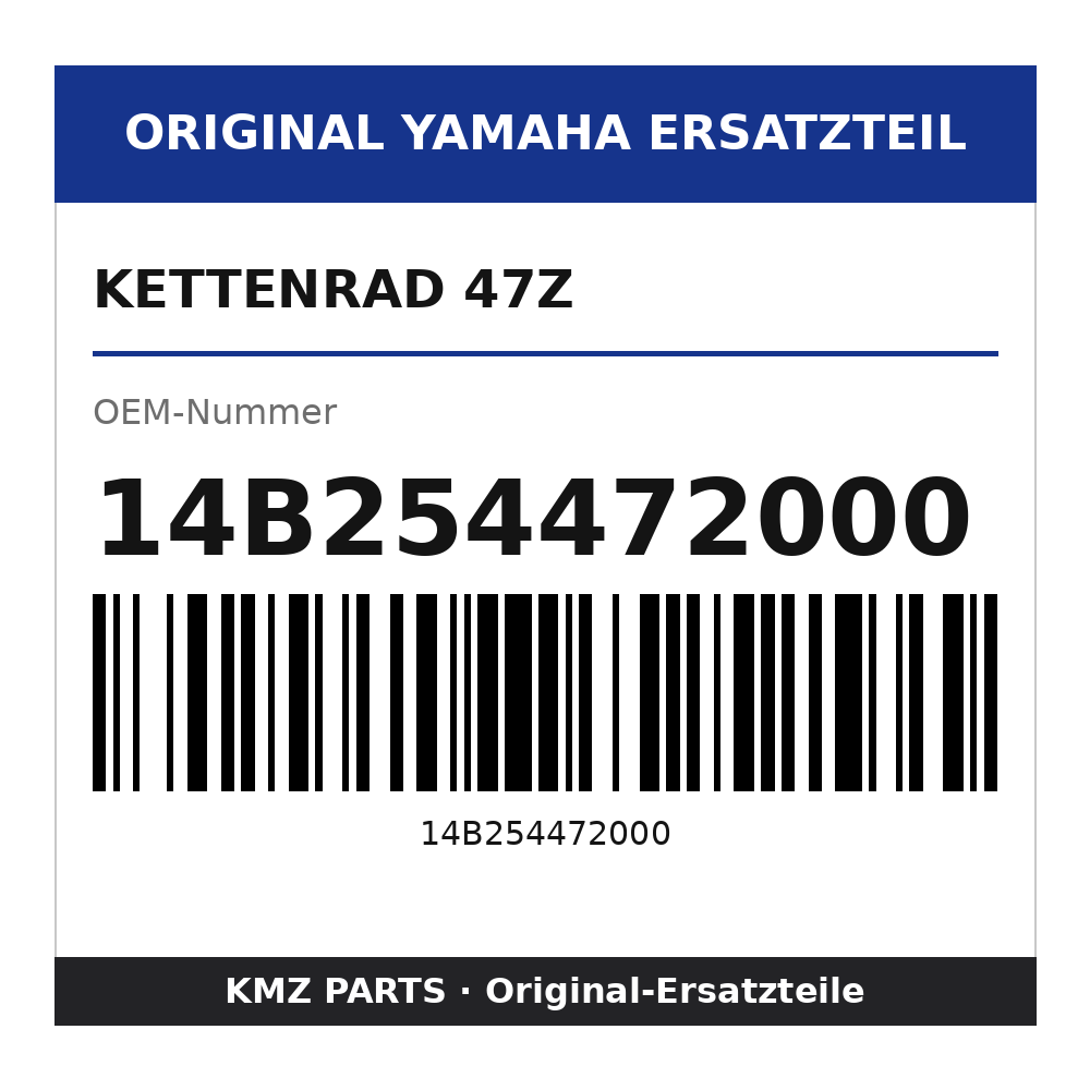 Yamaha Kettenrad 47Z 14B254472000