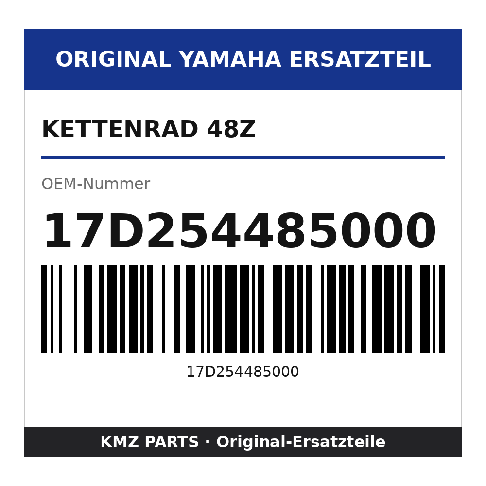 Yamaha Kettenrad 48Z 17D254485000