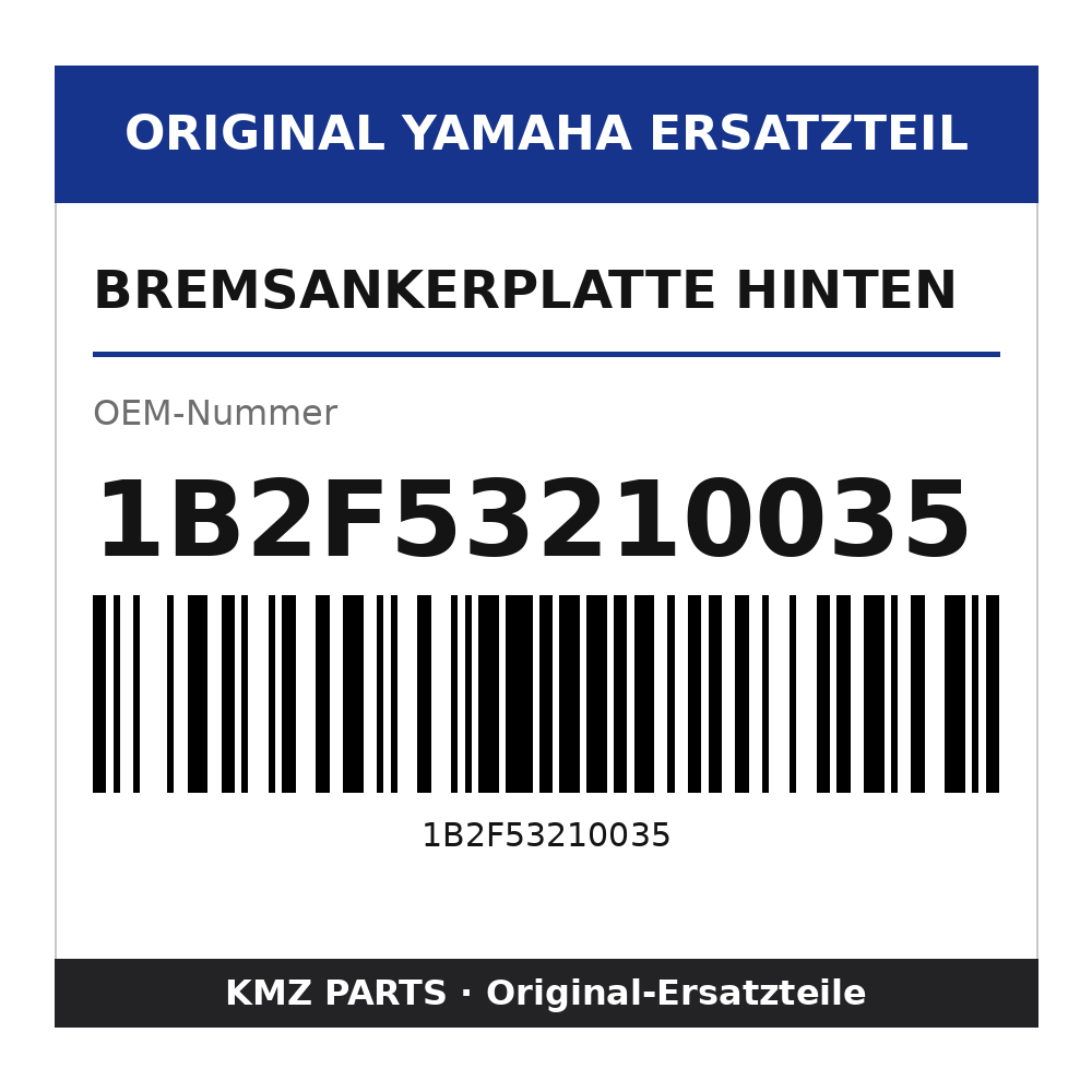 Yamaha Bremsankerplatte hinten 1B2F53210035