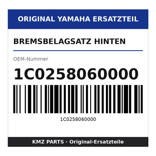 Yamaha Bremsbelagsatz hinten 1C0258060000