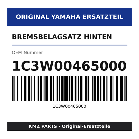 Yamaha Bremsbelagsatz hinten 1C3W00465000