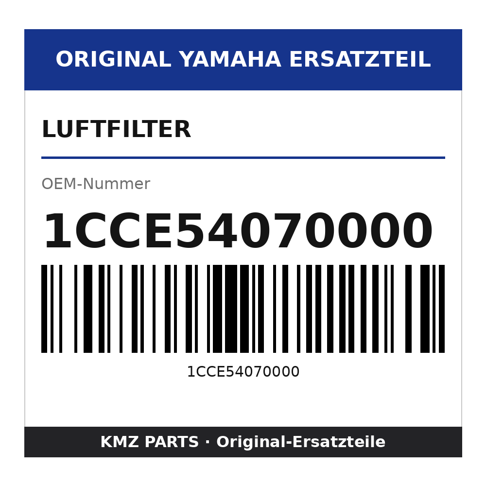 Yamaha Luftfilter 1CCE54070000