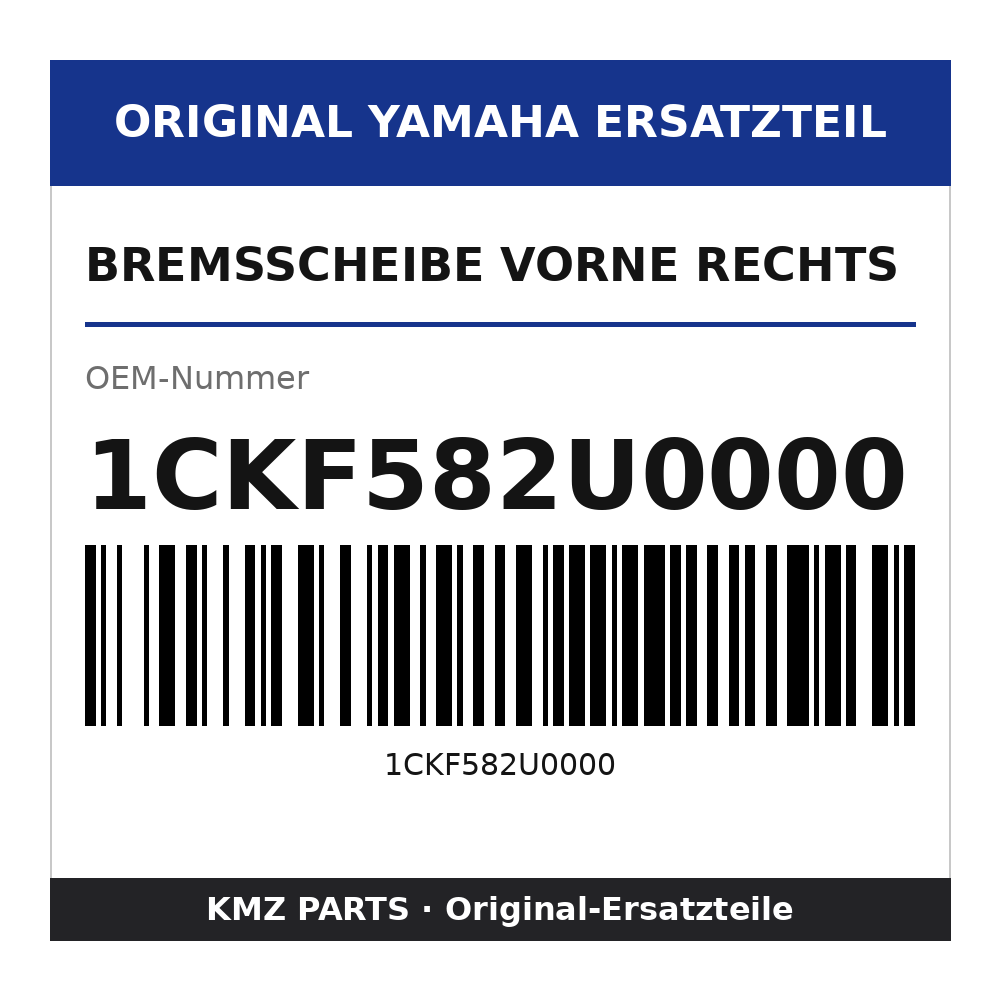 Yamaha Bremsscheibe vorne rechts 1CKF582U0000