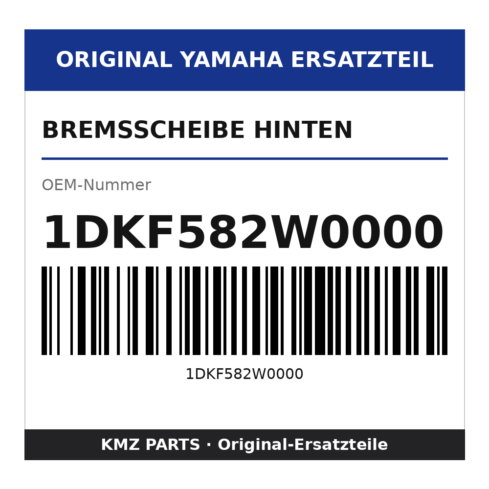 Yamaha Bremsscheibe hinten 1DKF582W0000